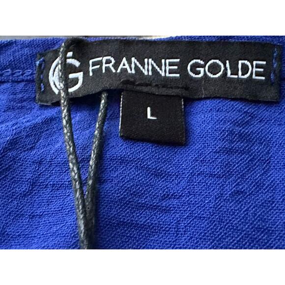 Franne Golde Women’s Royal Blue Santorini Airflow Maxi Dress Size (L) V Neck - Picture 5 of 16